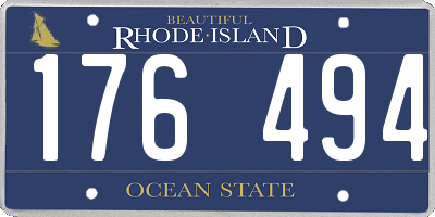 RI license plate 176494
