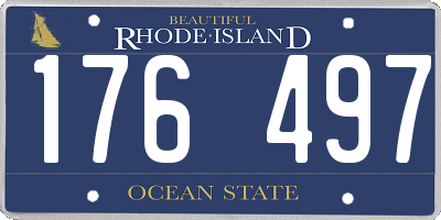 RI license plate 176497