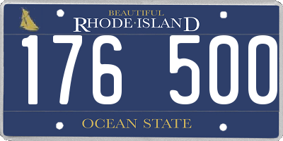 RI license plate 176500