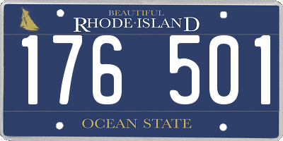 RI license plate 176501