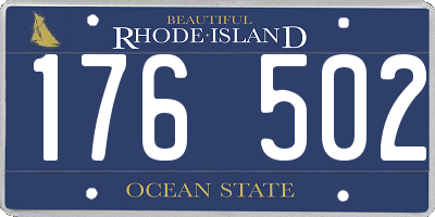 RI license plate 176502