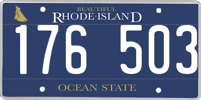 RI license plate 176503