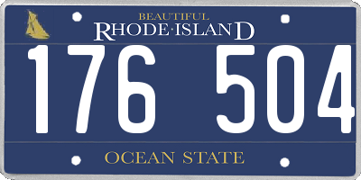 RI license plate 176504