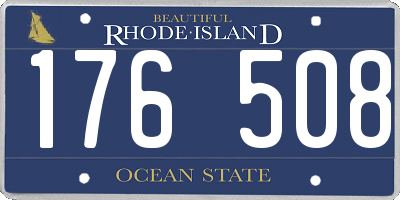 RI license plate 176508