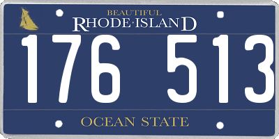 RI license plate 176513