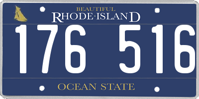RI license plate 176516