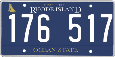 RI license plate 176517