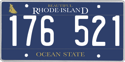 RI license plate 176521