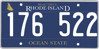 RI license plate 176522