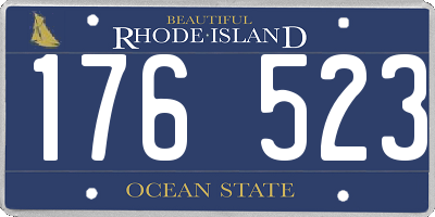 RI license plate 176523