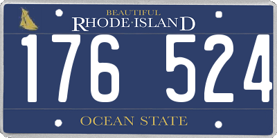 RI license plate 176524