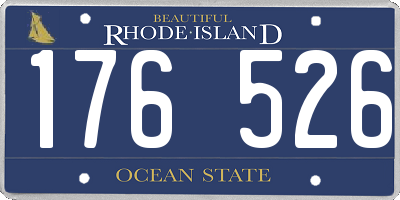 RI license plate 176526