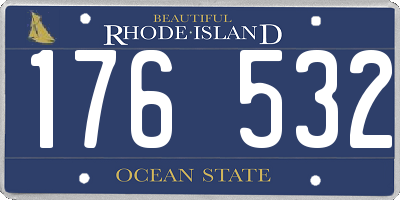 RI license plate 176532