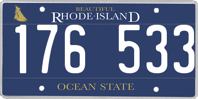 RI license plate 176533