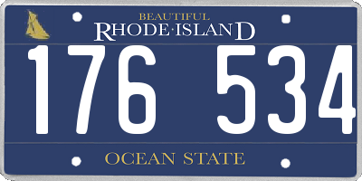 RI license plate 176534