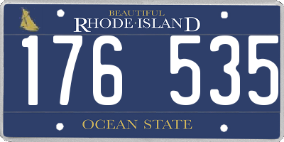 RI license plate 176535