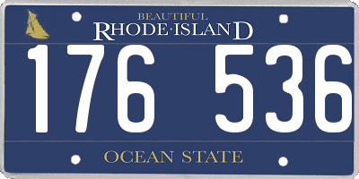 RI license plate 176536