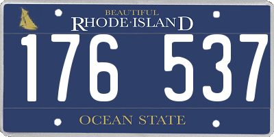 RI license plate 176537