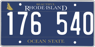 RI license plate 176540