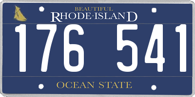 RI license plate 176541