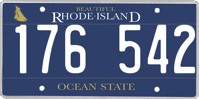 RI license plate 176542