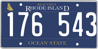RI license plate 176543