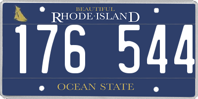 RI license plate 176544