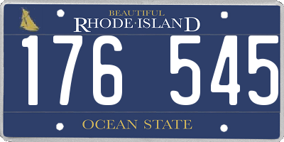 RI license plate 176545