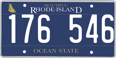 RI license plate 176546