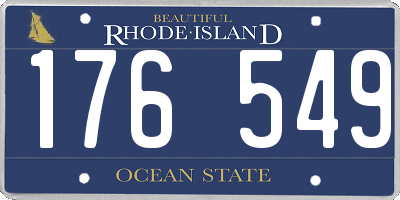 RI license plate 176549