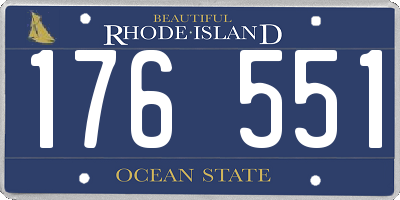 RI license plate 176551