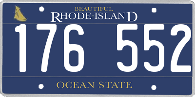 RI license plate 176552