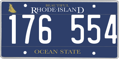 RI license plate 176554