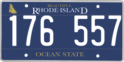 RI license plate 176557