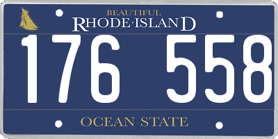 RI license plate 176558