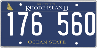 RI license plate 176560
