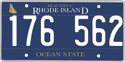 RI license plate 176562