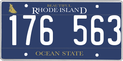 RI license plate 176563