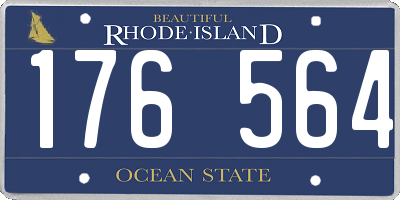 RI license plate 176564