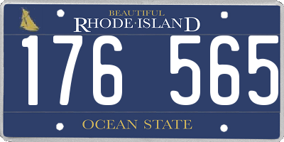 RI license plate 176565