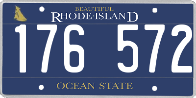 RI license plate 176572