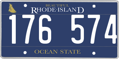 RI license plate 176574
