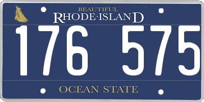 RI license plate 176575