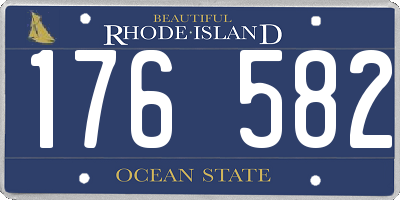 RI license plate 176582