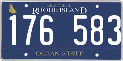 RI license plate 176583