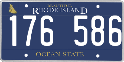 RI license plate 176586