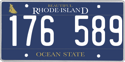 RI license plate 176589