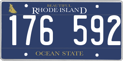 RI license plate 176592