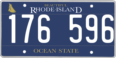 RI license plate 176596