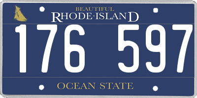 RI license plate 176597
